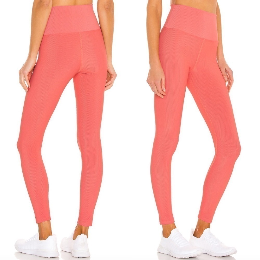 BEACH RIOT x REVOLVE Ayla Ribbed Coral Leggings - Picture 2 of 9
